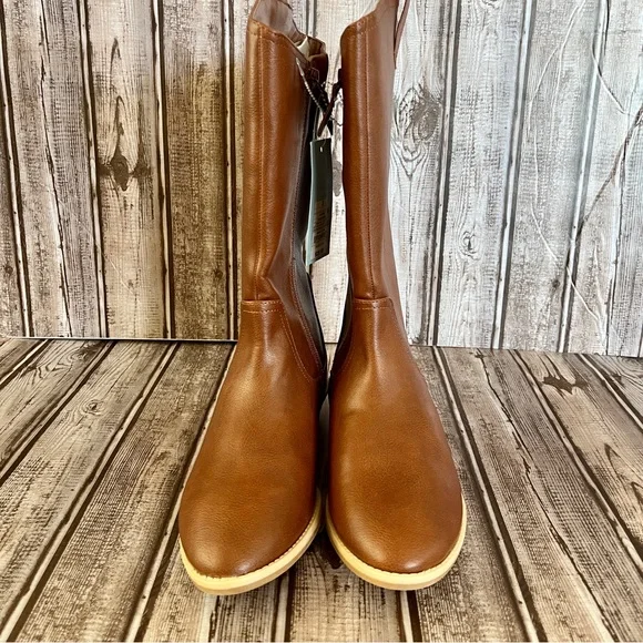 Cat & Jack Tall Riding Boots Big Girls Size 5 Brown NWT - Picture 3 of 8